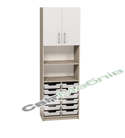 Шафа напівзакрита з лотками