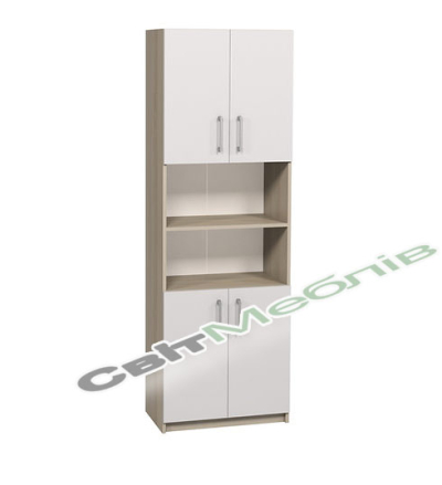 Шафа напівзакрита з чотирма дверцятами