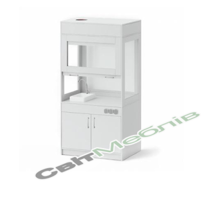 Шафа витяжна з розетками та краном для кабінету хімії та фізики