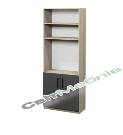 Шафа напівзакрита з полицями