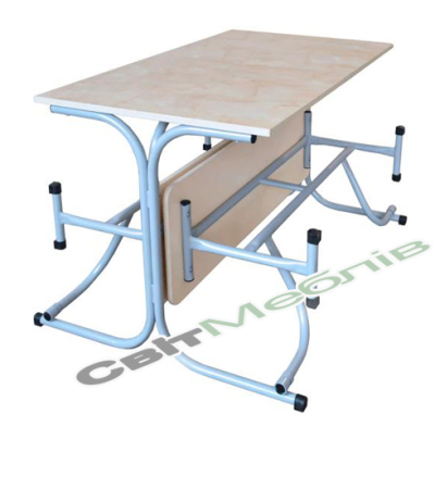 Стіл для їдальні з розкладними лавами