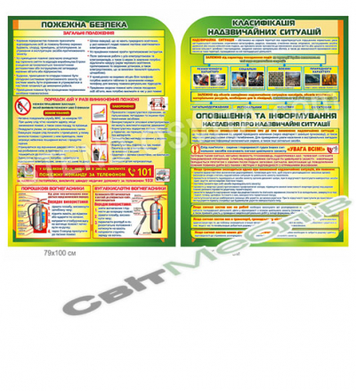 Комплект стендів "Класифікація надзвичайних ситуацій та пожежна безпека"