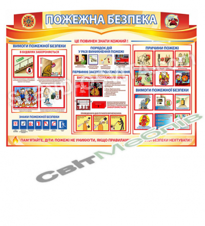 Стенд "Пожежна безпека.Це повинен знати кожний!"