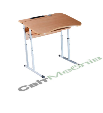 Стіл  1-місний антиск.  з полицею (№4-6)