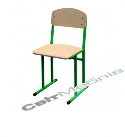 Стілець полозковий на круглій трубі, №6,з покриттям HPL