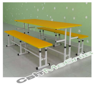 Стіл для їдальні з лавками регульовані 1800мм