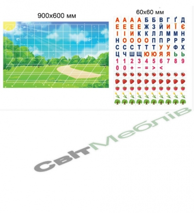 Магнітна дошка з навчальними магнітами