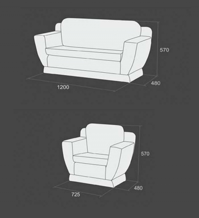 Диван і крісло для дит.садочку №6