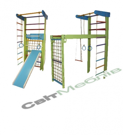 Куточок ТРАНСФОРМЕР Повний Комплект (з дитячим турничком і дошкою)