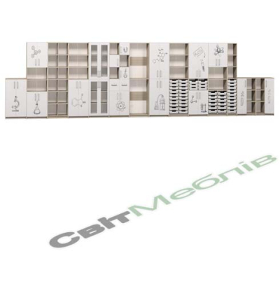 Шафа напівзакрита з двома дверцятами з фотодруком